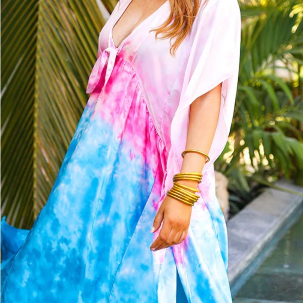 Buddy Love Pink and Blue Tie-Dye Dress